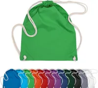 Baumwoll Turnbeutel 37x46 Sportbeutel Zuziehbeutel Gym Sack Schuhbeutel Rucksack, in Farbe: Grün