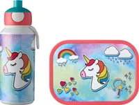 Pausenset Campus (Trinkflasche Pop-up + Brotdose) - Einhorn