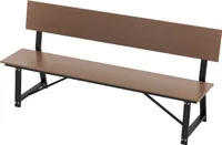 KOMFOTTEU Gartenbank Metall mit Rückenlehne, Sitzbank Outdoor wetterfest, Metallbank bis 500 kg belastbar, 3-Sitzer Parkbank für Garten, Hof, Balkon, 183 x 52 x 85 cm