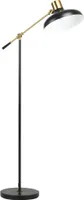 HOMCOM Stehlampe, Höhenverstellbarer Standlampe, 40 W schwenkbar Stehleuchte, Bogenlampe, Leselampe mit E27 Sockel, für Wohnzimmer, Schwarz, exkl. Leuchtmittel