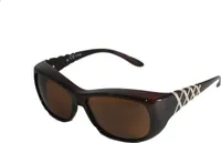 Polarisierte Überzieh Sonnenbrille Überziehbrille Überbrille Fit Over BM5036 farbe BRAUN