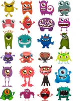 Oblique Unique Temporäre Klebetattoos Kinder Tattoo Set - 24 Monster Motive