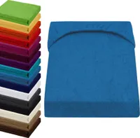 FROTTEE Spannbettlaken 120x200-130x200cm Spannbetttuch, Farbe: Blau