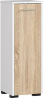 Badezimmerschrank schmal Weiß 30 cm 1 Tür Front Sonoma Eiche B30xH85xT30 cm