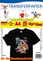 A4 Subli-Flex Folie Promopack mit 5 Folien für den Sublimationsdruck auf dunkle Textilien - bedruckbare Flexfolie
