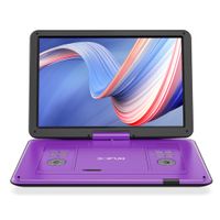BOIFUN 17,5’’ Tragbarer DVD Player mit 15,6’’ HD Schwenkbildschirm CD Player Violet