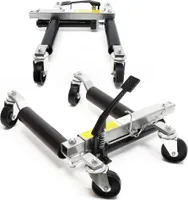 Wiltec pomôcka na manévrovanie s autom 2x hydraulický zdvihák na auto, 2 zdviháky na manévrovanie, každý s nosnosťou 680 kg, zdvihák na auto do 30 cm šírky pneumatiky