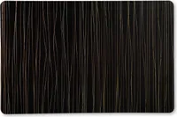KESPER Platzset SCHWARZ MIT GOLDSTREIFEN aus Polypropylen / Untersetzer / Trend