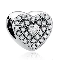 PANDACHARMS Sternenherz Charm, 925er Sterling Silber, passt zu Pandora
