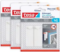 tesa Powerstrips Klebenagel (3 x 2 Stck.) für Tapeten & Putz - bis 1 kg