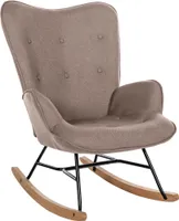 CLP Schaukelstuhl Sanka Stoff,taupe