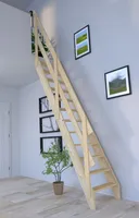 Smrek 2000 rovné drevené zábradlie (2 priečne lišty)