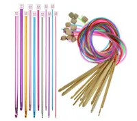 23Pcs Häkelnadel Stricknadeln Set zum Häkeln Mehrfarbig
