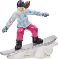 Miniatur Snowboarderin, ca. 9,5 cm