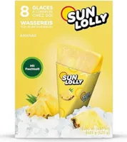 Sun Lolly Ananas Wassereis 8x60ml zum Selbsteinfrieren Packung 480ml