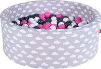 Knorrtoys 68166 Bällebad soft - "Grey white clouds" - 300 balls creme/grey/rose