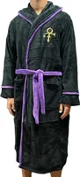 Prince - Morgenmantel für Herren/Damen Uni RO3823 (L - XL) (Schwarz/Violett)