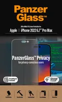 Szkło hartowane PanzerGlass Ultra-Wide Fit antybakteryjne prywatyzujące z pozycjonerem na iPhone 14 Pro Max