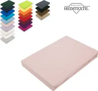 Marke Jersey Spannbettlaken Spannbetttuch Bettlaken Rundumgummizug 140 - 160 x 200 cm Rosa