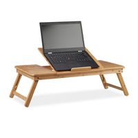 relaxdays Bambus Laptoptisch XL