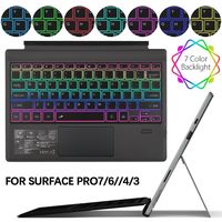 RGB Bluetooth Tastaturen Hintergrundbeleuchtete drahtlose Abdeckung Magnetic Keyboard Surface Tastatur für Microsoft Surface Pro 7/6/5/4/3