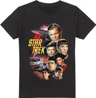 Star Trek - Tričko "The Classic Crew" pre mužov TV13462 (M) (Black)