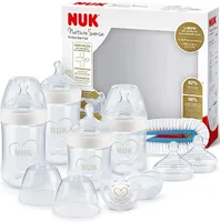 (NEU) NUK Nature Sense Perfect Babyflaschen Starter Set | 0–18 Monate | 4 x Anti-Colic-Babyflaschen, Schnuller, Flaschenbürste & mehr | BPA-frei | Herz (...