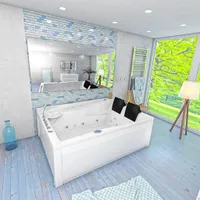 Whirlpool Pool Badewanne  Wanne W12HZ-TH-B 180x135cm