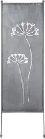 Stele Metall grau Sichtschutz XXL "Dolde" H202 x B64cm Windschutz Dekowand Garten
