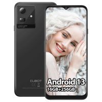 CUBOT NOTE 50 Mobilní telefon bez smlouvy 16GB+256GB/1TB Android 13 Smartphone 6,56" HD+ 90Hz, 5200mAh baterie, otisk prstu, GPS, NFC, OTG Black