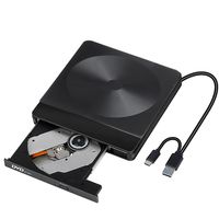 Externer Laufwerksleser, USB C 3.0 und Type-C Externes Laufwerk CD DVD Laufwerk für MacBook Windows Laptop Desktop PC Laptop