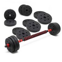 LUXTRI Hantelset 30 kg 2in1 Set Kurzhantel und Langhantel mit 16 Hantelscheiben verschiedene Hantelstangen Gewichte für Krafttraining Hanteln Training