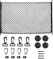 Auto Kofferraum Netz, Auto Gepäcknetz aus Elastisch Nylon 115x60cm für meisten Fahrzeugtypen