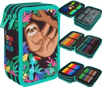COOLPACK JUMPER 3 gefülltes Federmäppchen Federmappe Schülermäppchen Federtasche FAULTIER