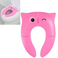 Integrierter Klappbarer Universell Passen rosa Faltbarer Kinder Toilettensitz 