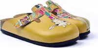 Damen Clogs Calceo mit Giraffe CAL3426 39