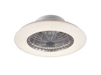 R62522187 LED Deckenleuchte Ventilator STRALSUND Weiß / Silber inkl. 40W ca. 50 cm