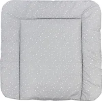 TupTam Baby Wickeltischauflage mit Baumwollbezug Gemustert, Farbe: Kleine Sterne / Grau, Größe: 70 x 70 cm