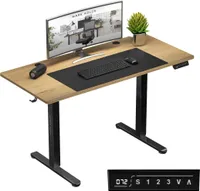 MARK ADLER Leader 7.0 | Höhenverstellbarer Schreibtisch Elektrisch Bürotisch Stehtisch | 120x60 cm | 3 Memory-Steuerung | Memoboard | Schwarz Eiche