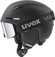 Uvex Viti Set Helm Mit Visier Schwarz 51-55 cm / Mirror Green Supravision Yellow Clear/CAT2 Schwarz 51-55 cm