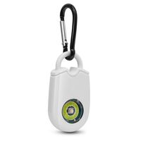 Persönlicher Alarm Taschenalarm für Selbstverteidigung Schlüsselanhänger Safe Sound taschenalarm Security Alarm mit LED-Licht(Weiß)
