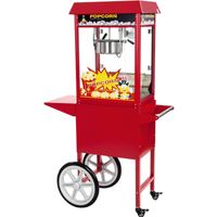 Royal Catering Popcornmaschine mit Wagen - rot