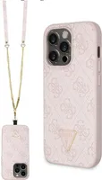 Guess GUHCP15LP4TDSCPP Hülle für iPhone 15 Pro 6,1", Pink, Pink, Hart, Crossbody 4G Metalllogo