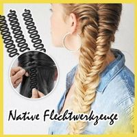 HiBote 3x Flechthilfe Frisurenhilfe Braider Werkzeuge zum Flechten von Haaren