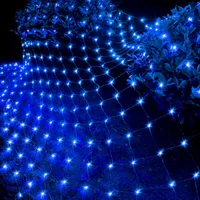 3X2M 200LED Lichtervorhang Lichterkette 8 Lichtmodi Weihnachtslicht Party Garten Lichternetz, Blau