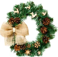 Weihnachtskranz dekoriert künstliche Waldblume 30 cm für Tisch und hängen