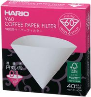 Hario Kaffeefilter Größe 01 weiß 40 Papierfilter VCF-01-40W