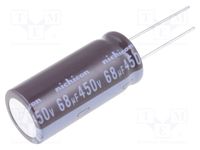 1x Kondensator: elektrolytisch THT 68uF Ø16x35,5mm 450VDC  20% UCY2W680MHD Elektr