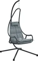 Hängesessel mit Gestell und Kissen Anthrazit Stahl, Hollywoodschaukeln DesignMöbel Neu