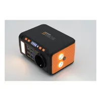 Mini stacja ładująca Technaxx TX-205, 74Wh, 80W, USB-C, USB-A, QC3.0, 1 x 230V, latarka, gniazdo samochodowe, ładowanie DC/słoneczne (opcjonalnie), czarny/pomarańczowy